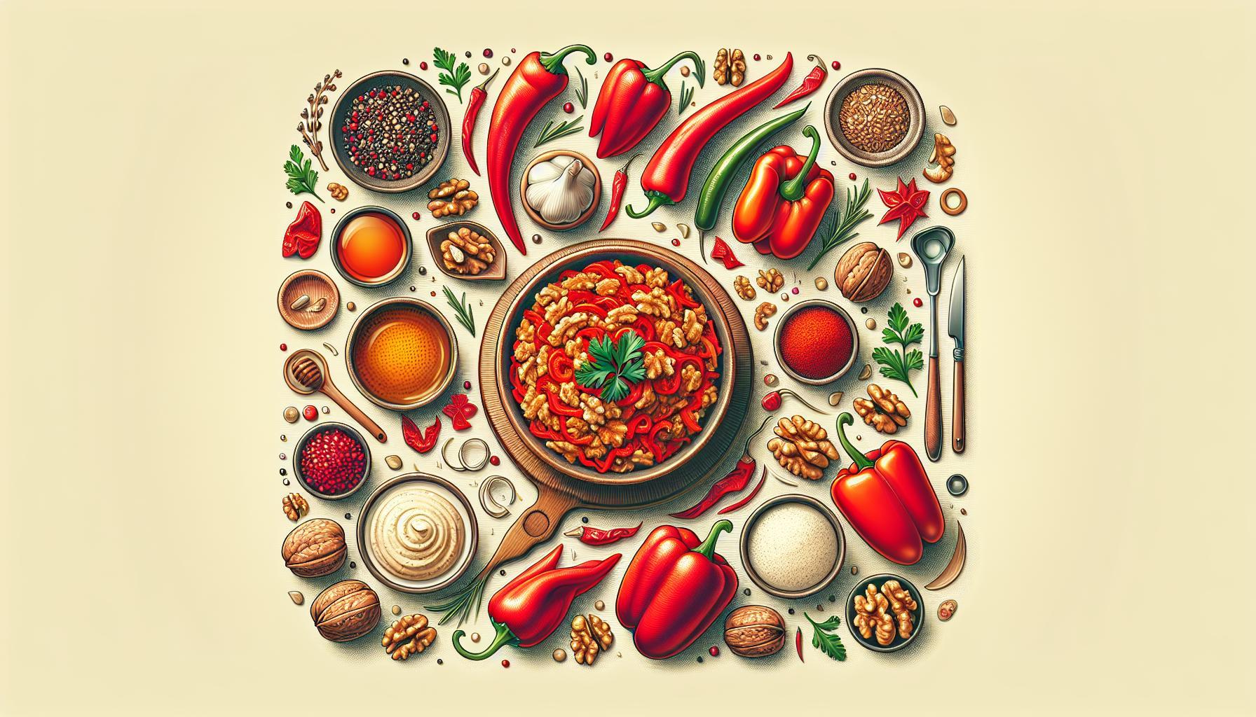 Savory Sensation Roasted Red Pepper And Walnut Dip Recipe For Gourmet savory-sensation-roasted-red-pepper-and-walnut-dip-recipe-for-gourmet